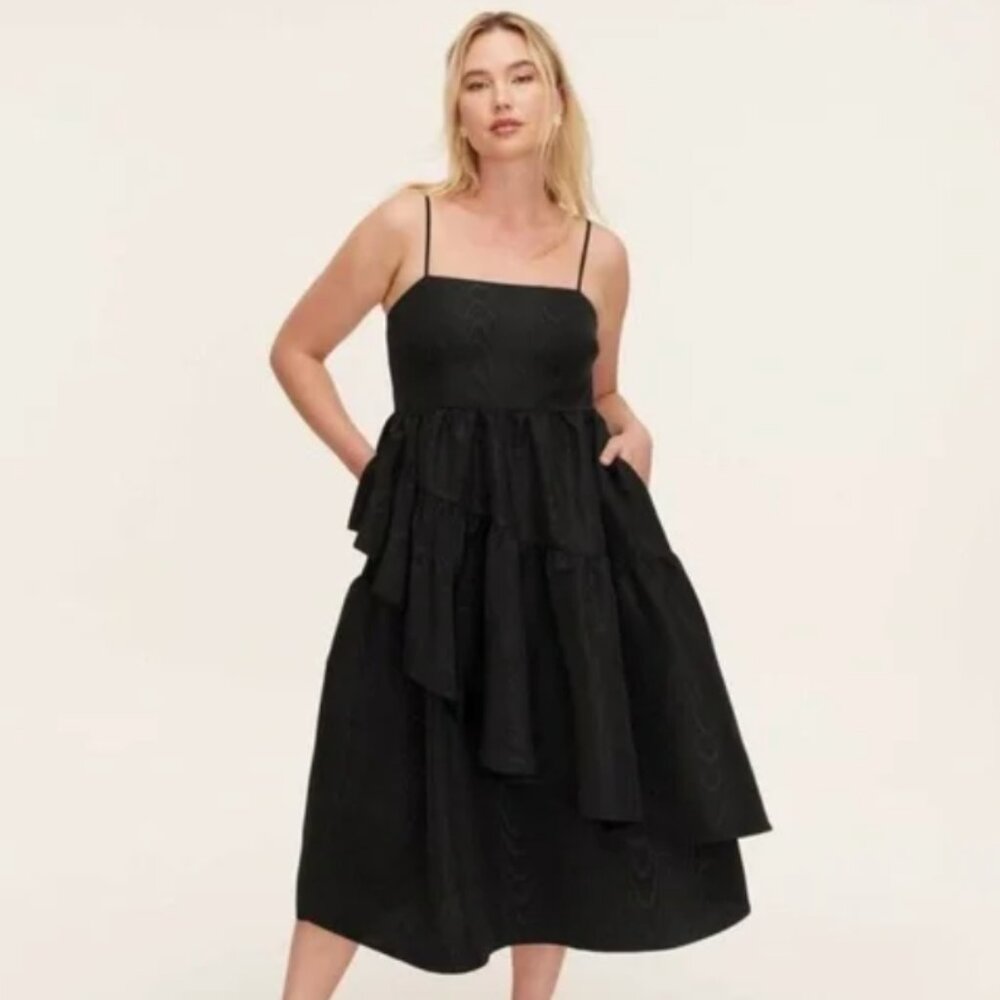 Kate Spade x Target Women's Tiered Asymmetrical Ruffle Midi Tank Dress